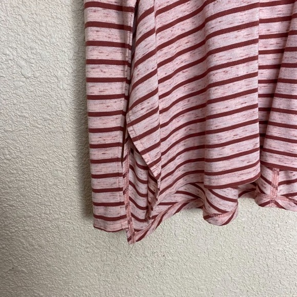 Free People Pandoras Box Striped Tee Small Red Pink Oversized Boxy - Picture 7 of 12